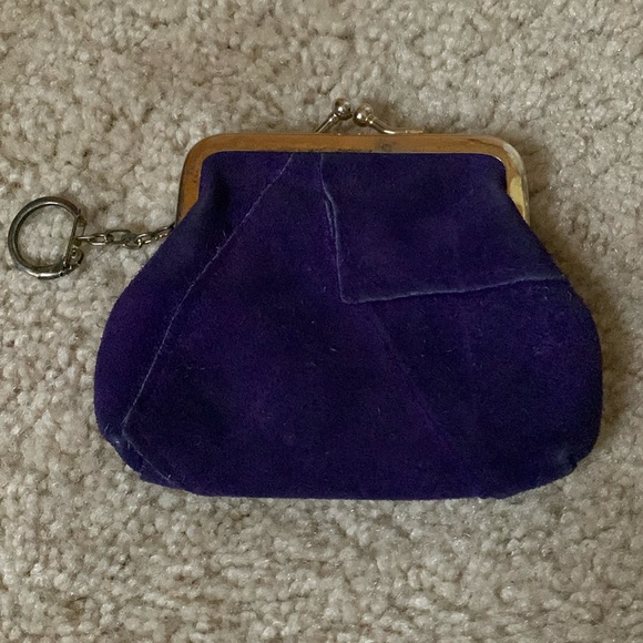 Vintage suede coin key change purse - Picture 1 of 5